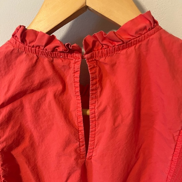 Anthropologie English Factory Ruffle Top in Poppy Red Small - Picture 9 of 10